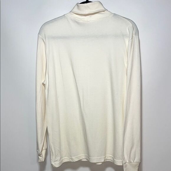 Cream Turtleneck Sweater with Long Sleeves - Picture 6 of 9